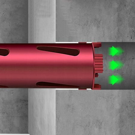 WIERTŁO KORONOWE DIAMENTOWE DO BETONU 132 mm WIERTNICA OTWORNICA NA SUCHO