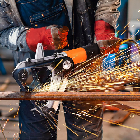 PRZYSTAWKA SZLIFIERKI DO SZLIFOWANIA POLEROWANIA SPAWÓW RUR PILNIK TAŚMOWY