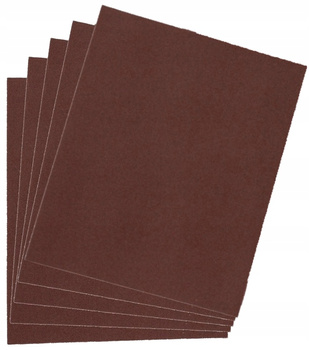 PAPIER ŚCIERNY SZLIFIERSKI ARKUSZ 230x280mm DO DREWNA METALU P220 5 szt.