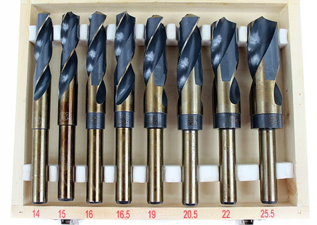 WIERTŁO DO METALU KOBALTOWE 8SZT WIERTŁA KOBALTOWE DO METALU 14-25,5mm HSS