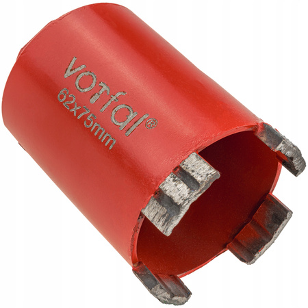 OTWORNICA DO BETONU DIAMENTOWA 62 MM KORONKA FREZ SEGMENTOWA 62X75 MM M22