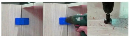 SZABLON DO MONTAŻU ZAWIAS MEBLOWY 35-40mm