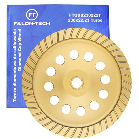 TARCZA 230 / 22 MM DIAMENTOWA GARNKOWA DO SZLIFOWANIA BETONU KAMIENIA TURBO