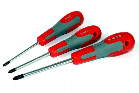 ZESTAW WKRĘTAKI ŚRUBOKRĘT PŁASKI KRZYŻAK PH 6el