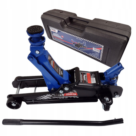 PODNOŚNIK HYDRAULICZNY NISKOPROFILOWY 2,5 T W WALIZCE OBROTOWA RĄCZKA