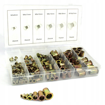 ZESTAW NITONAKRĘTEK STALOWYCH M3- M10 150 SZT