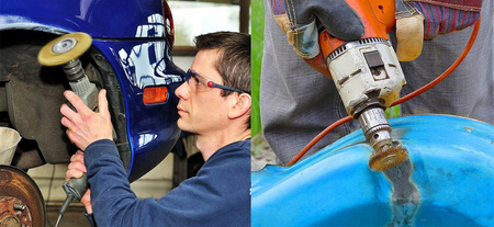 ZESTAW SZCZOTEK DRUCIANYCH DO WIERTARKI WKRĘTARKI STALI METALU DREWNA 5 szt