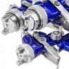 ZESTAW 3x PISTOLET LAKIERNICZY HVLP DYSZA 0,8 1,4 1,7 DO MALOWANIA REDUKTOR