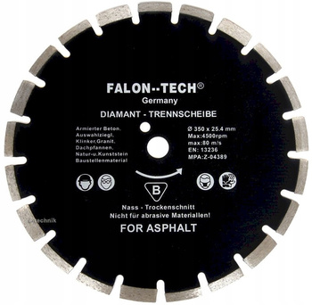 TARCZA DIAMENTOWA DO ASFALTU 350 x 25.4 FALONTECH