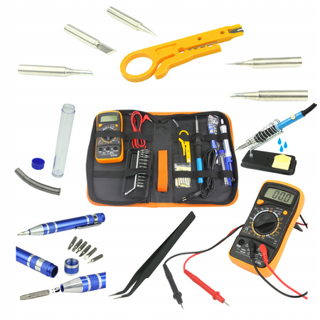 ZESTAW LUTOWNICA CYNA ODSYSACZ GROTY MULTIMETR 60W