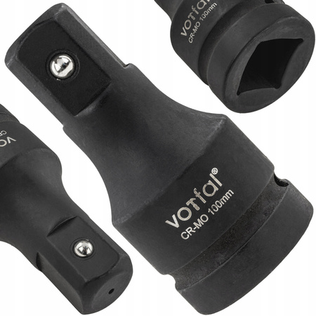PRZEDŁUŻKA UDAROWA DO NASADEK 1" 100 MM UDAR KLUCZY NASADKA ADAPTER CR-MO