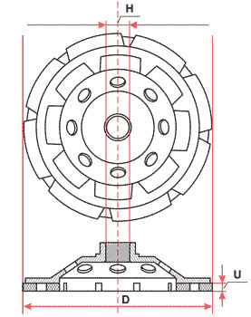 TARCZA DIAMENT GARNKOWA 180/22,2 SEGMENT FALONTECH