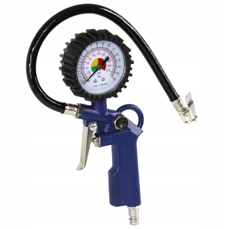 PISTOLET DO POMPOWANIA KÓŁ Z MANOMETREM 16 bar