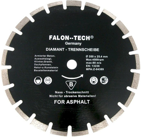 TARCZA DIAMENTOWA DO ASFALTU 350 x 25.4 FALONTECH
