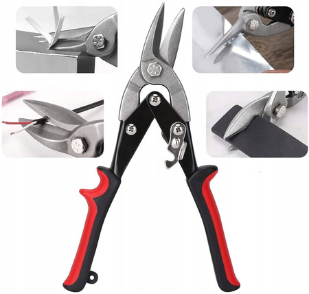 NOŻYCE DO BLACHY LEWE PRAWE PROSTE ZESTAW 3 EL 250