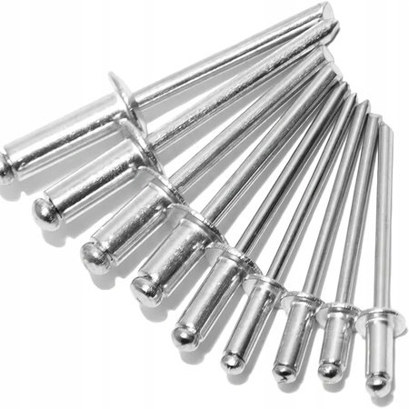 ZESTAW NITÓW ZRYWALNYCH DO NITOWNICY RĘCZNEJ 2.4-6.4 mm - 500 szt. NITY