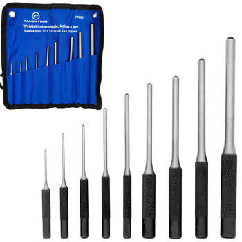 WYBIJAKI RÓWNOLEGŁE KULISTE CrV 70–160 mm - HARTOWANE KUTE ZESTAW 9 SZT.