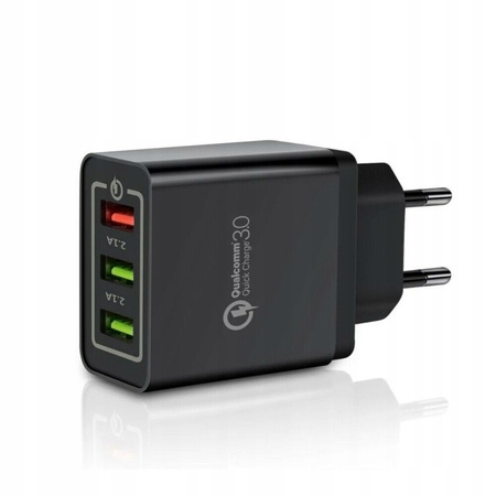 ŁADOWARKA SIECIOWA SZYBKA QUICK CHARGE 3.0 3xUSB