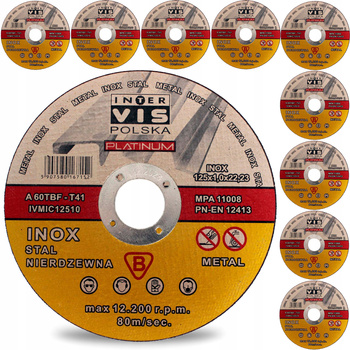 TARCZA DO CIĘCIA METALU 125x1 IV PLATINUM INOX x10