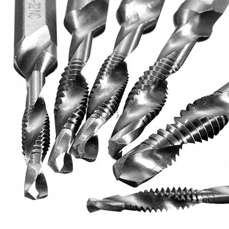 WIERTŁA GWINTUJĄCE HSS M3 - M10 GWINTOWNIKI 6 EL.