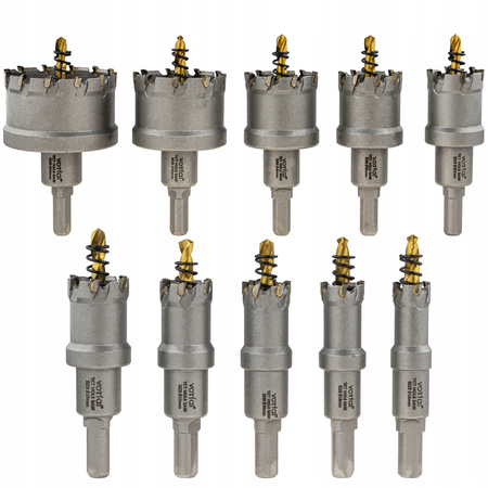 OTWORNICE WIDIOWE TCT DO METALU WIERTŁO TYTANOWE 16-60 MM WĘGLIKI SPIEKANE