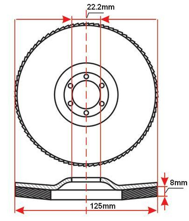 MASTIFF 125 gr. 40 TARCZA LAMELKOWA DO STALI INOX