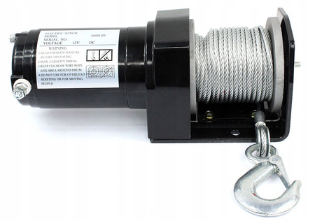 WYCIĄGARKA ELEKTRYCZNA QUAD 2000LBS 12V + PILOT