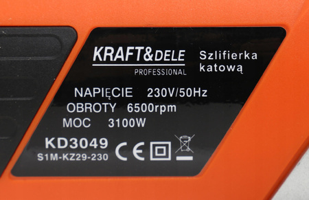 SZLIFIERKA KĄTOWA WOLNY START DIAX 230MM 3100W