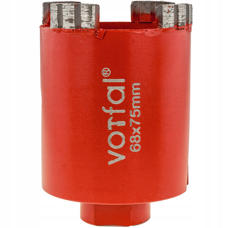 OTWORNICA DO BETONU DIAMENTOWA 68 MM KORONKA FREZ SEGMENTOWA 68X75 MM M22