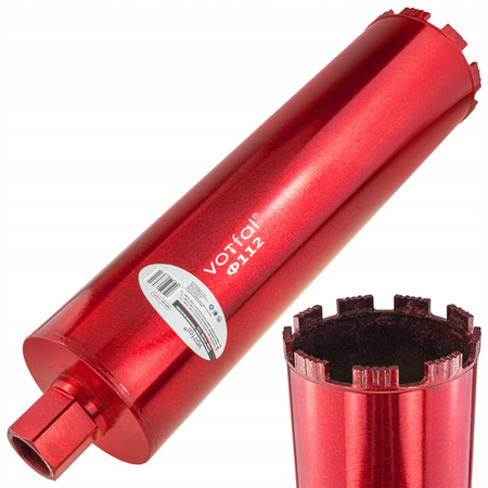 WIERTŁO KORONOWE DIAMENTOWE DO BETONU 112 x 450mm WIERTNICA OTWORNICA