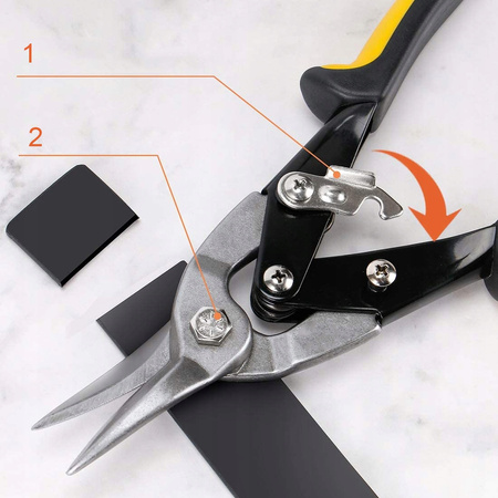 NOŻYCE DO BLACHY LEWE PRAWE PROSTE ZESTAW 3 EL 250