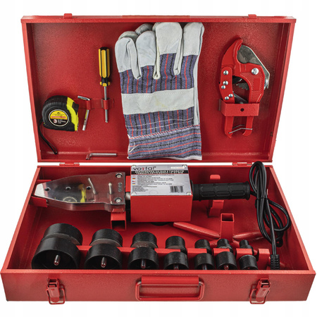 ZGRZEWARKA POLIFUZYJNA DO ZGRZEWANIA RUR PP PVC 2700W 16-63MM 7 MATRYC