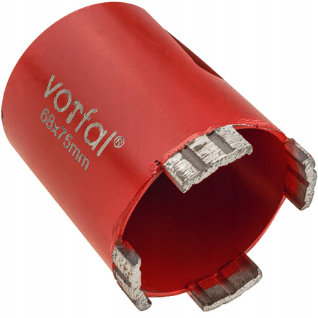 OTWORNICA DO BETONU DIAMENTOWA 68 MM KORONKA FREZ SEGMENTOWA 68X75 MM M22