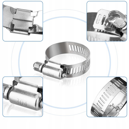 OPASKI ZACISKOWE ŚLIMAKOWE ZESTAW 40 szt. 13-38 mm