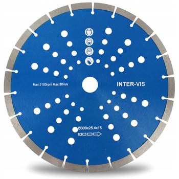 TARCZA DIAMENTOWA SEGMENT 300 x 25.4 x 15mm I-VIS