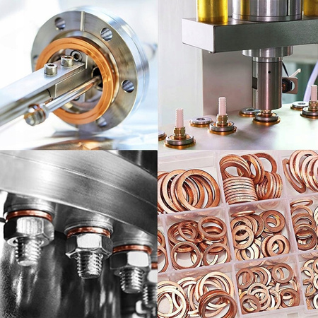 PODKŁADKI MIEDZIANE USZCZELKI ZESTAW 150szt