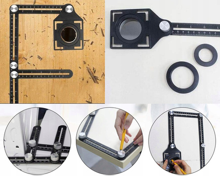 SZABLON PRZYMIAR WZORNIK ZNACZNIK OTWORÓW PŁYTEK