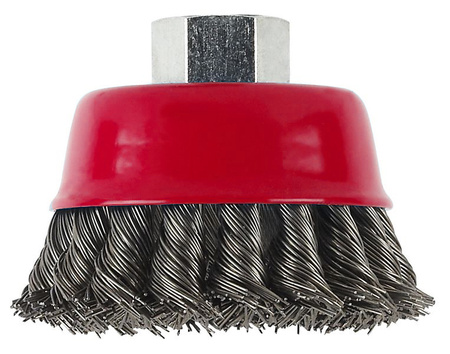 SZCZOTKA DRUCIANA DOCZOŁOWA SPLATANA M14 75mm DO SZLIFIERKI