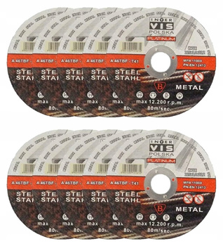 10 szt TARCZA TARCZE DO CIĘCIA METALU STALI 125x1 INOX MOCNE