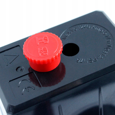 WYŁĄCZNIK Z ODWADNIACZEM CIŚNIENIOWY 12BAR CAL DO KOMPRESORA 230V PRESOSTAT