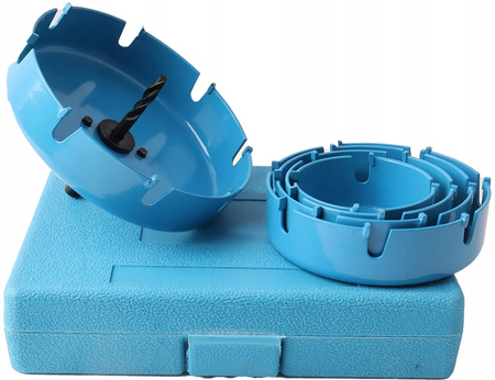 Zestaw Otwornic z Widią 5szt. Otwornica do Drewna Komplet Otwornic 64-127mm