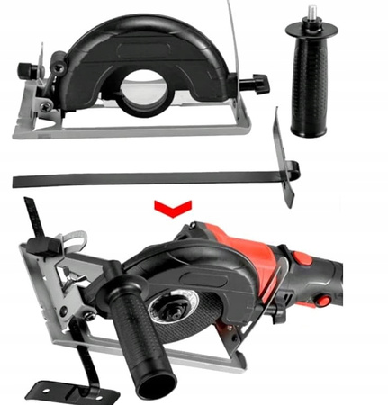 PRZYSTAWKA PROWADNICA DO SZLIFIERKI KĄTOWEJ 115 125 mm ADAPTER OSŁONA