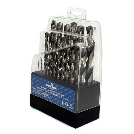 ZESTAW WIERTEŁ DO METALU 25 sztuk 1-13 mm WIERTŁA
