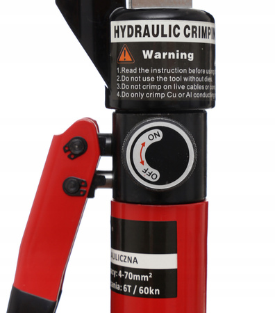 ZACISKARKA HYDRAULICZNA PRASKA DO KABLI, PRZEWODÓW, LIN, KOŃCÓWEK 4-70 mm²