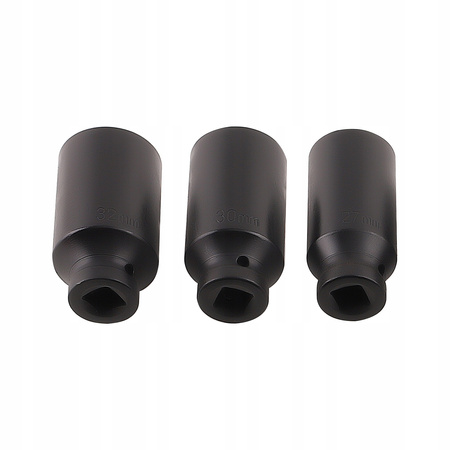 ZESTAW NASADEK UDAROWYCH GŁĘBOKICH I KRÓTKICH STAL CR-MO 1/2" 8-32