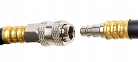 WĄŻ PNEUMATYCZNY ZAKUWANY 6 x 13 x 10 m PRZEWÓD ZAKUTY Z SZYBKOZŁĄCZKAMI