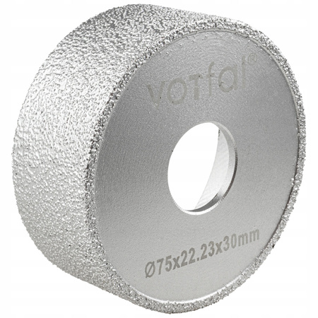 FREZ TARCZA DIAMENTOWA DO SZLIFOWANIA KRAWĘDZI PŁYTEK GRES 75x22,23x30MM