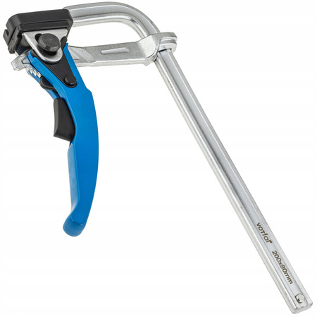 ŚCISK STOLARSKI DŹWIGOWY 200 X 80 MM SPAWALNICZY KUTY ZAPADKOWY ŚLUSARSKI