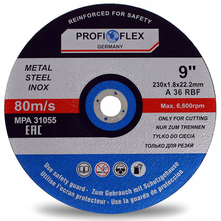 TARCZA DO CIĘCIA METALU STALI INOX 230x1,8 PROFI