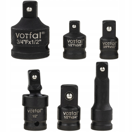 REDUKCJE ADAPTERY REDUKCYJNE UDAROWE NASADKI 1/2 3/8 3/4 CR-MO 6 EL